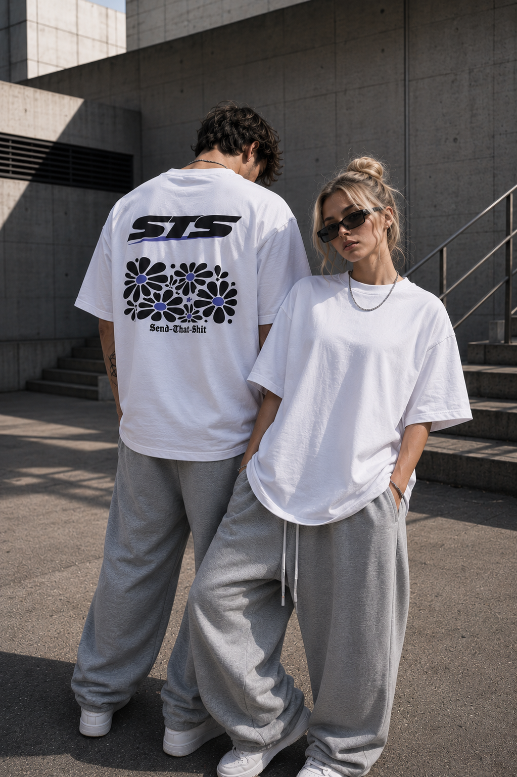 STS I Oversized I Blumenprint I Blue