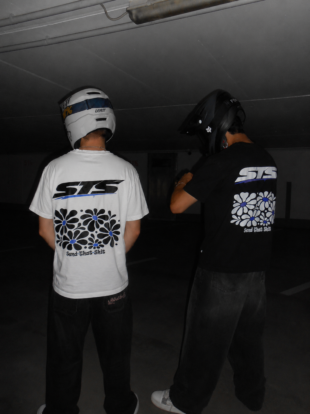 Oversized T-Shirt | Blumenprint | dark blue